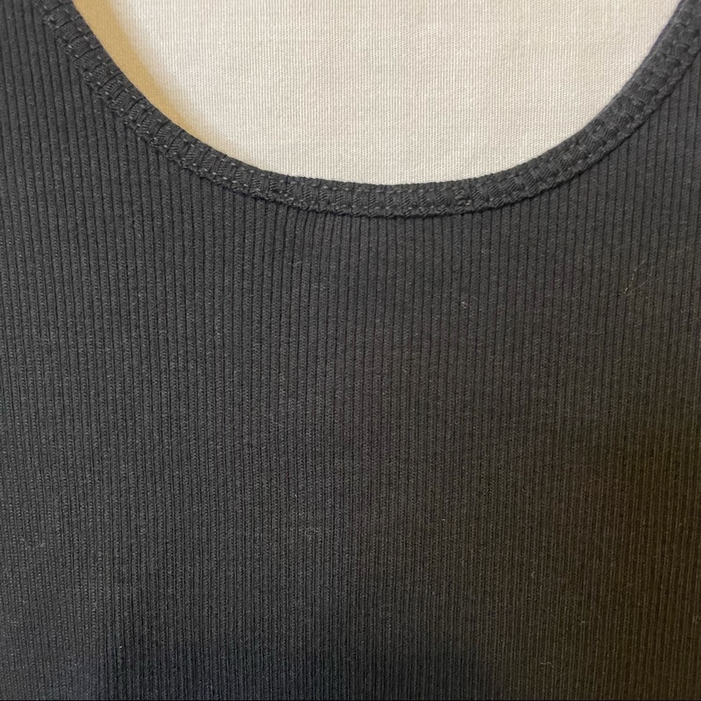 Express Black Sequin Sparkle Ribbed Tank Top - S - Picture 9 of 9